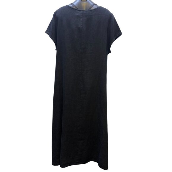 Bryn Walker Black Linen Dress M - Picture 2 of 5